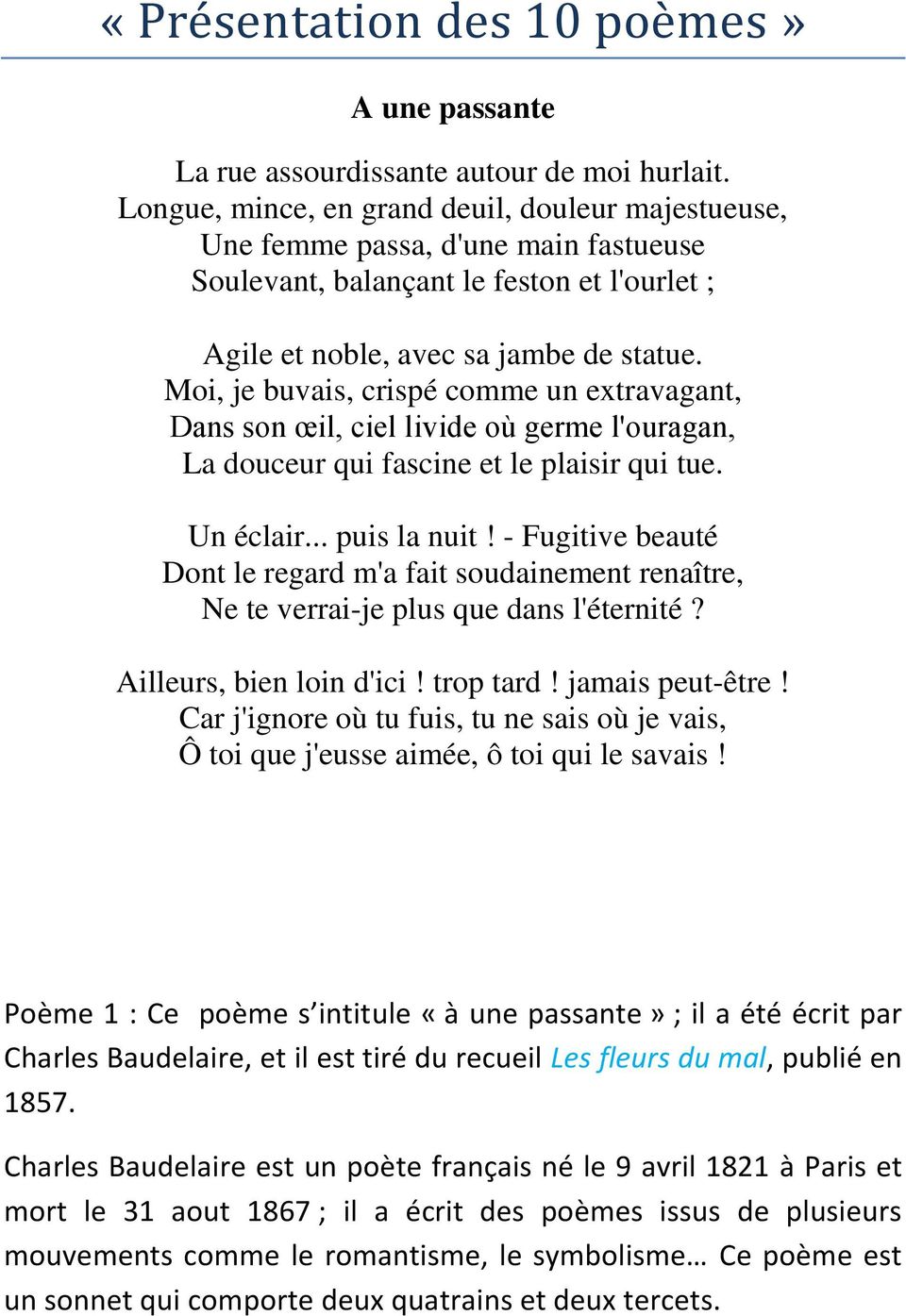 Anthologie Les Fleurs Du Mal La Femme Anthologie poétique : La Femme - PDF Téléchargement Gratuit