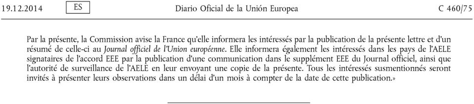 lettre et d un résumé de celle-ci au Journal officiel de l Union européenne.