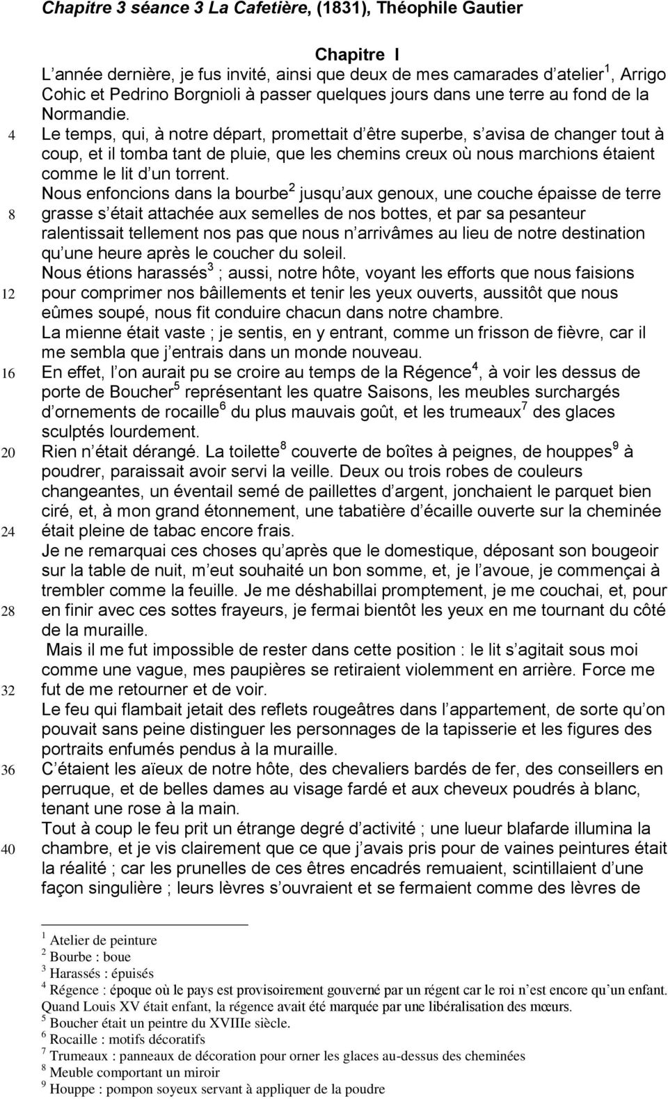 Chapitre 3 séance 3 La Cafetière, (1831), Théophile Gautier - PDF Free  Download