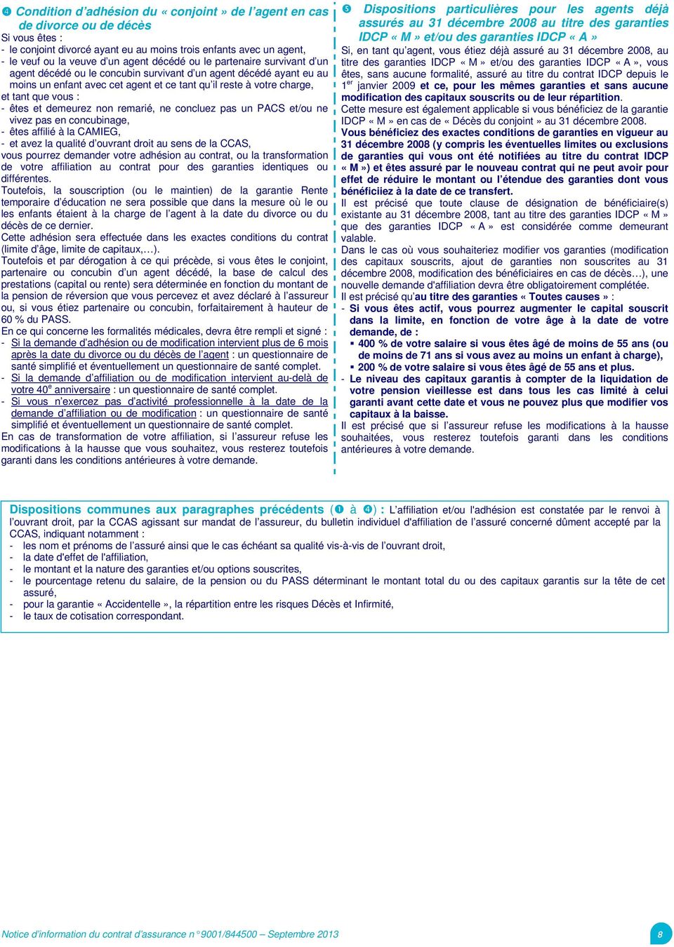 Objet du contrat IDCP et Nature des garanties 2. Titre 1. Généralités  Affiliation 3 - PDF Téléchargement Gratuit