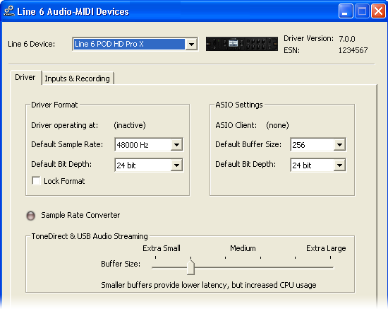 Audio USB Windows - Périphériques Line 6 Audio-MIDI Les réglages suivants sont les mêmes pour Windows XP, Windows Vista ou Windows 7, sauf mention contraire.