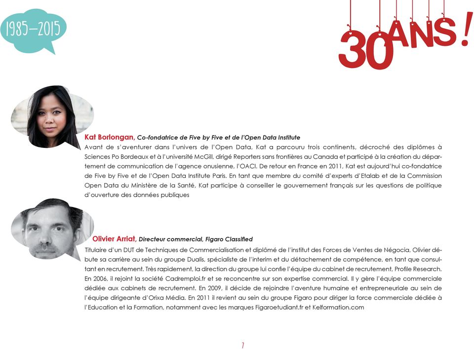 De retour en France en 2011, Kat est aujourd hui co-fondatrice de Five by Five et de l Open Data Institute Paris.
