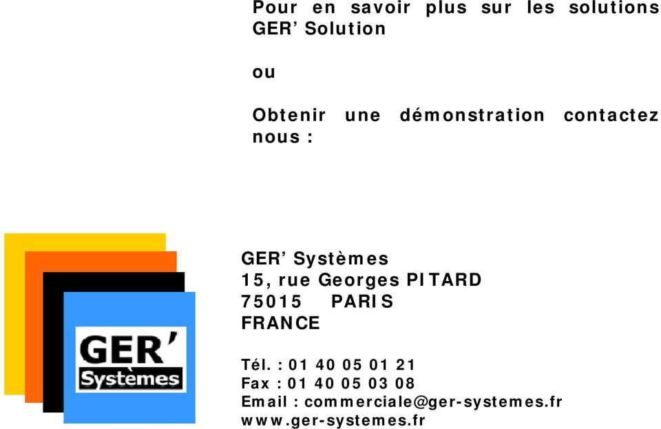 Georges PITARD 75015 PARIS FRANCE Tél.