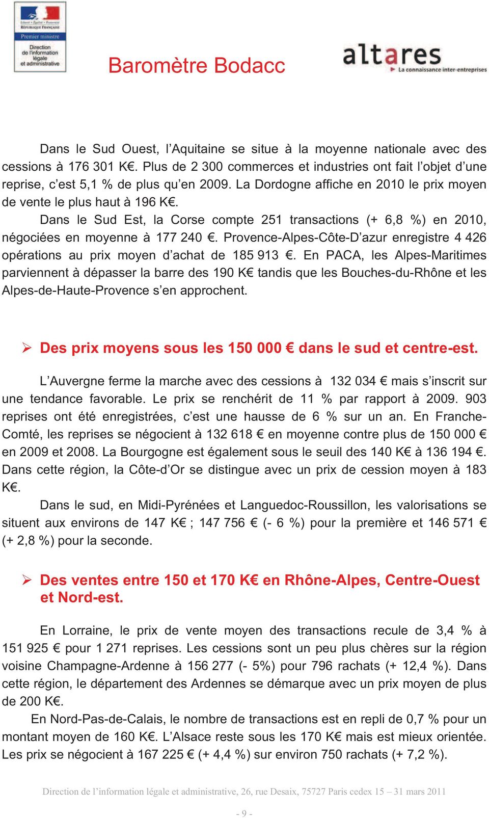 Provence-Alpes-Côte-D azur enregistre 4 426 opérations au prix moyen d achat de 185 913.