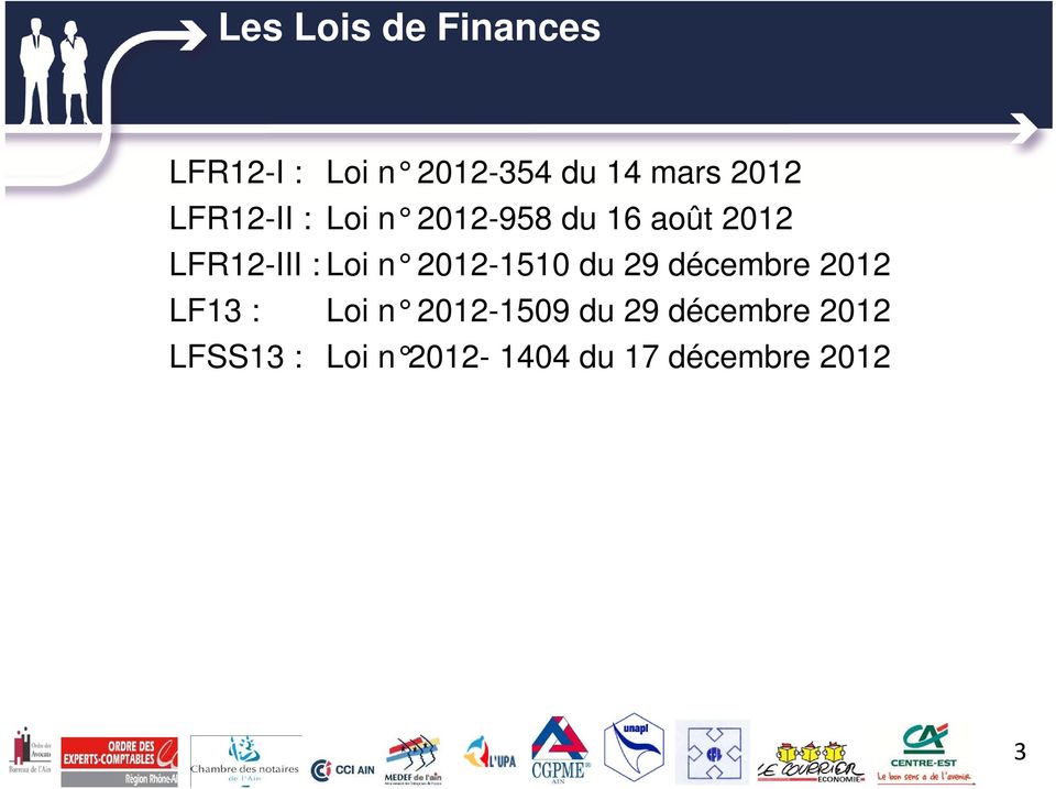 Loi n 2012-1510 du 29 décembre 2012 LF13 : Loi n 2012-1509