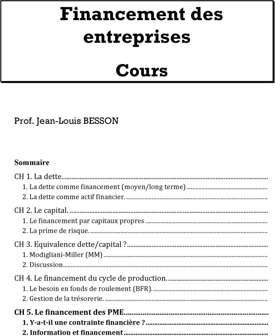 Cours Prof.