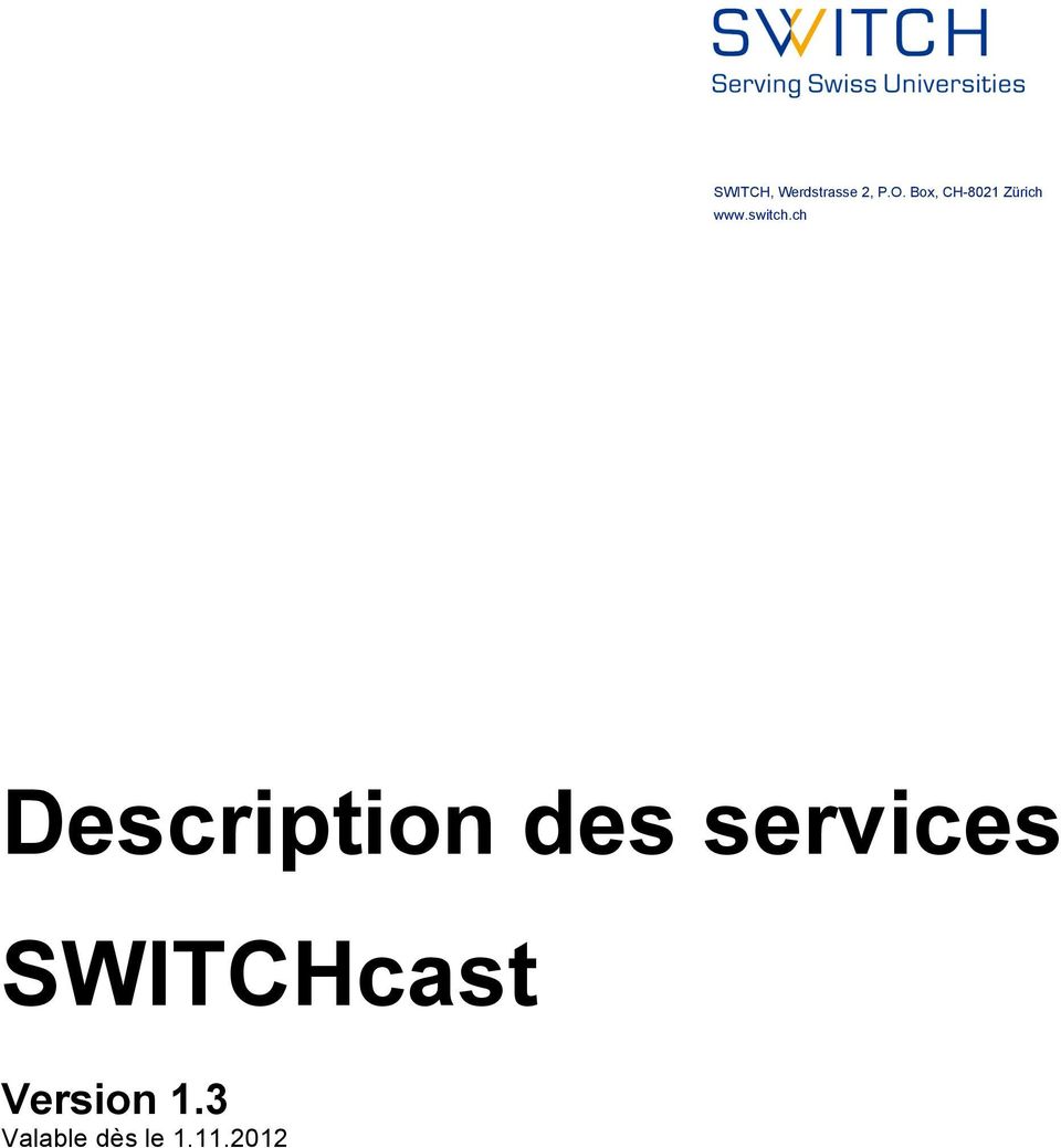 SWITCHcast