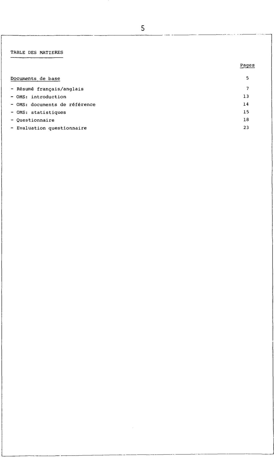 documents de référence 14 - OMS: statistiques 15