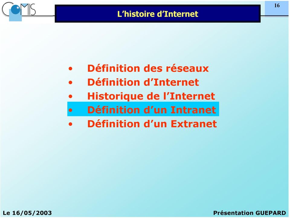 Historique de l Internet Définition