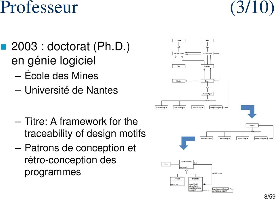 Nantes Titre: A framework for the traceability of