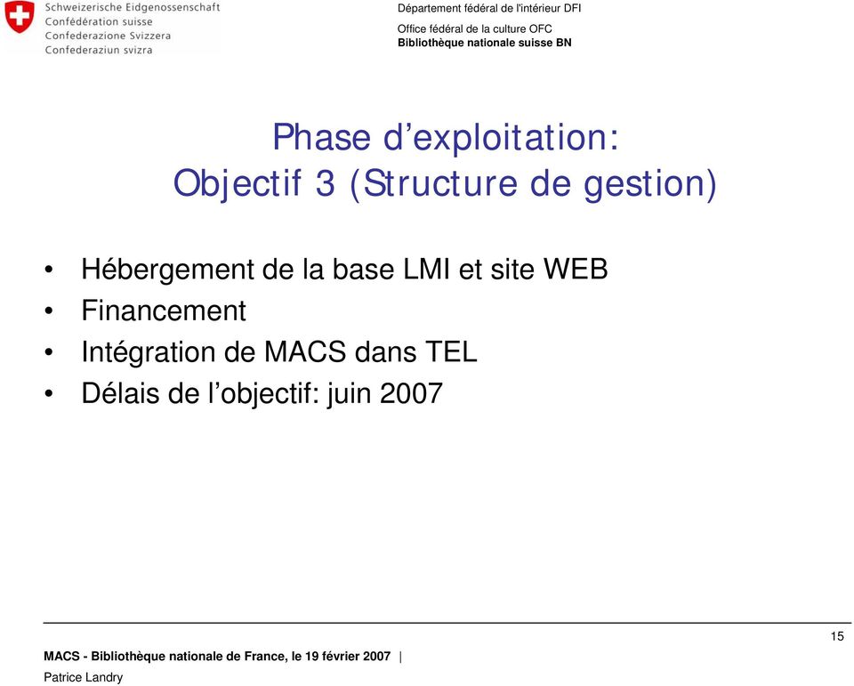 base LMI et site WEB Financement