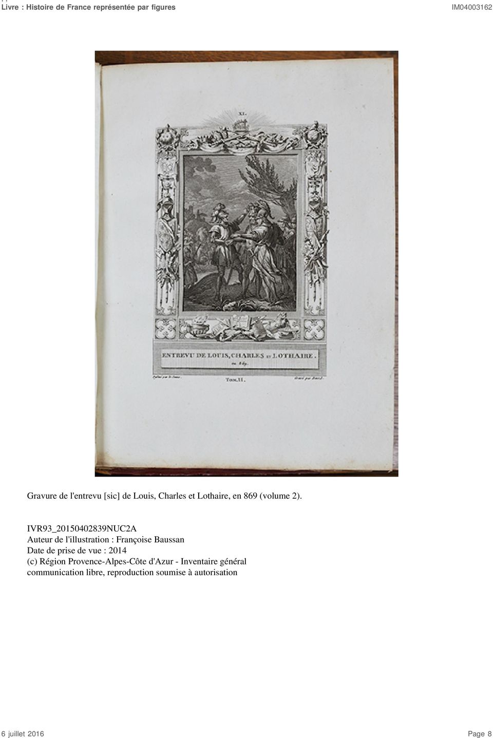 Lothaire, en 869 (volume
