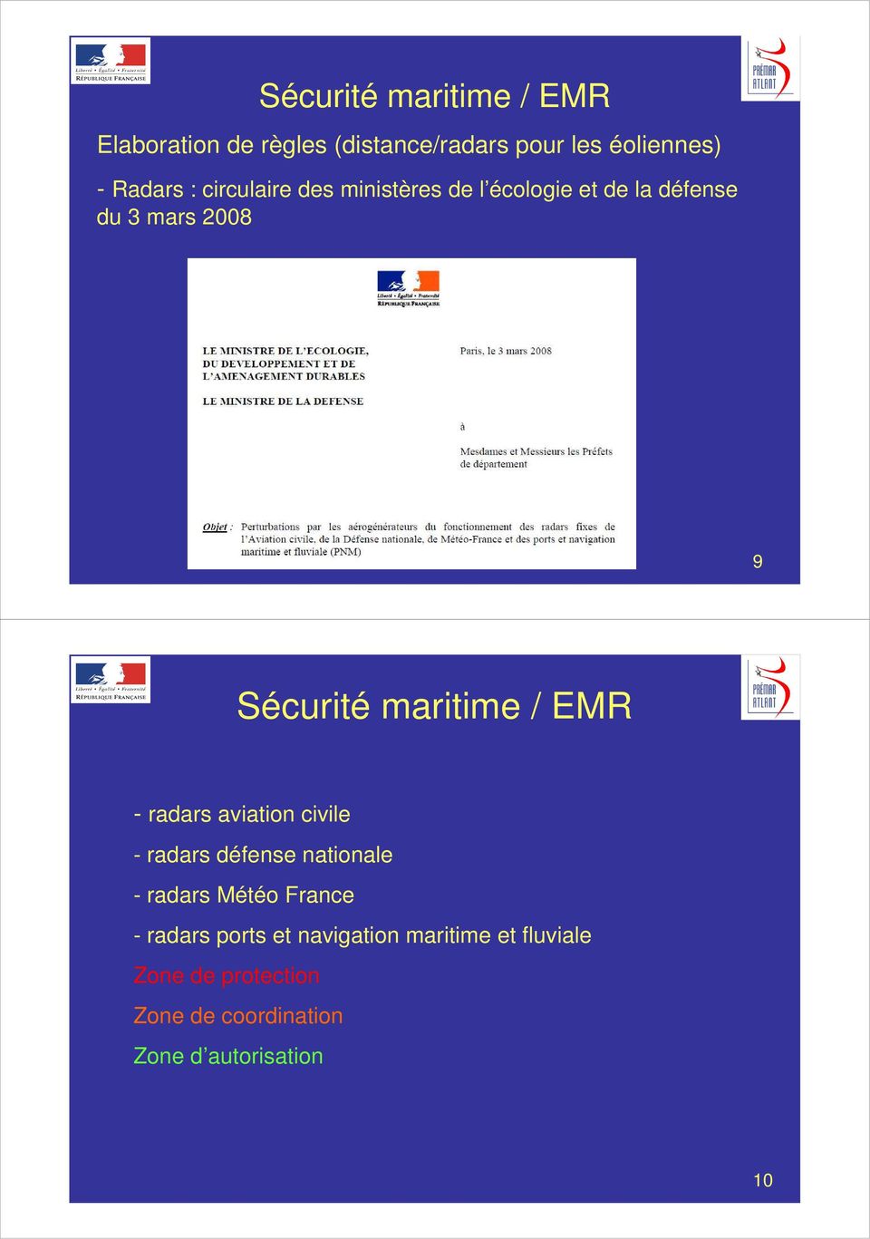 civile - radars défense nationale - radars Météo France - radars ports et