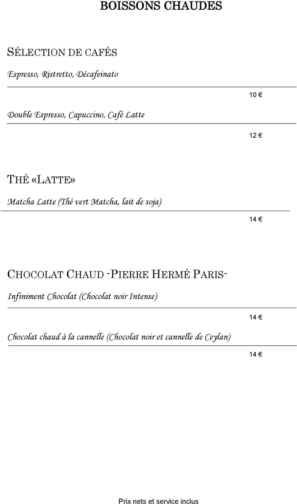 lait de soja) 14 CHOCOLAT CHAUD -PIERRE HERMÉ PARIS- Infiniment Chocolat