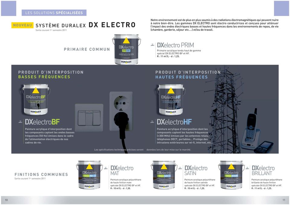 Les gammes DX ELECTRO sont électro conductrices et conçues pour atténuer l impact des ondes électriques basses et hautes fréquences dans les environnements de repos, de vie (chambre, garderie, séjour