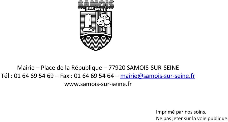 69 54 64 mairie@samois-sur-seine.fr www.