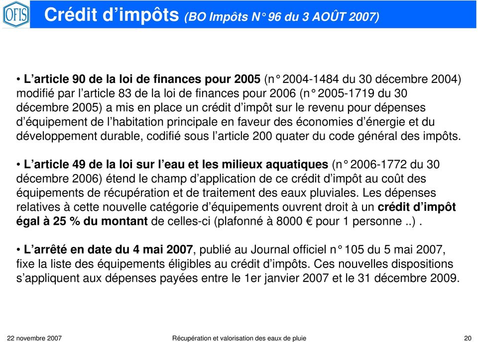 article 200 quater du code général des impôts.