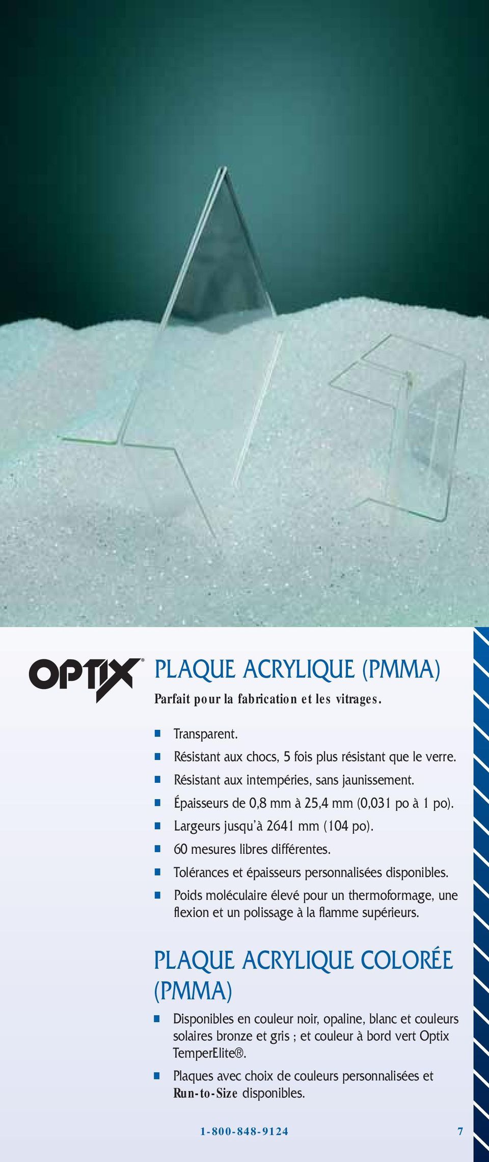 Panneaux en acrylique Optix d'Em Plastic, bronze, résistants aux chocs et  aux intempéries, 18 po l. x 24 po L.