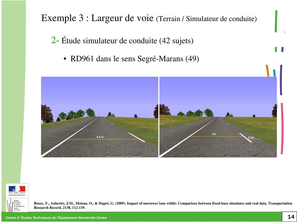 (2009). Impact of narrower lane width: Comparison between fixed-base simulator and real data.