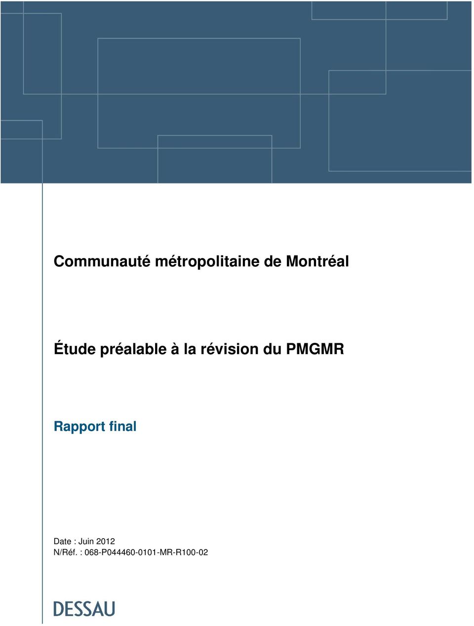 révision du PMGMR Rapport final