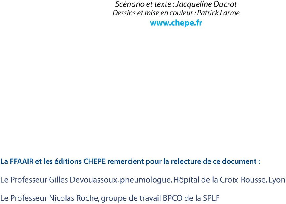 fr La FFAAIR et les éditions CHEPE remercient pour la relecture de ce document