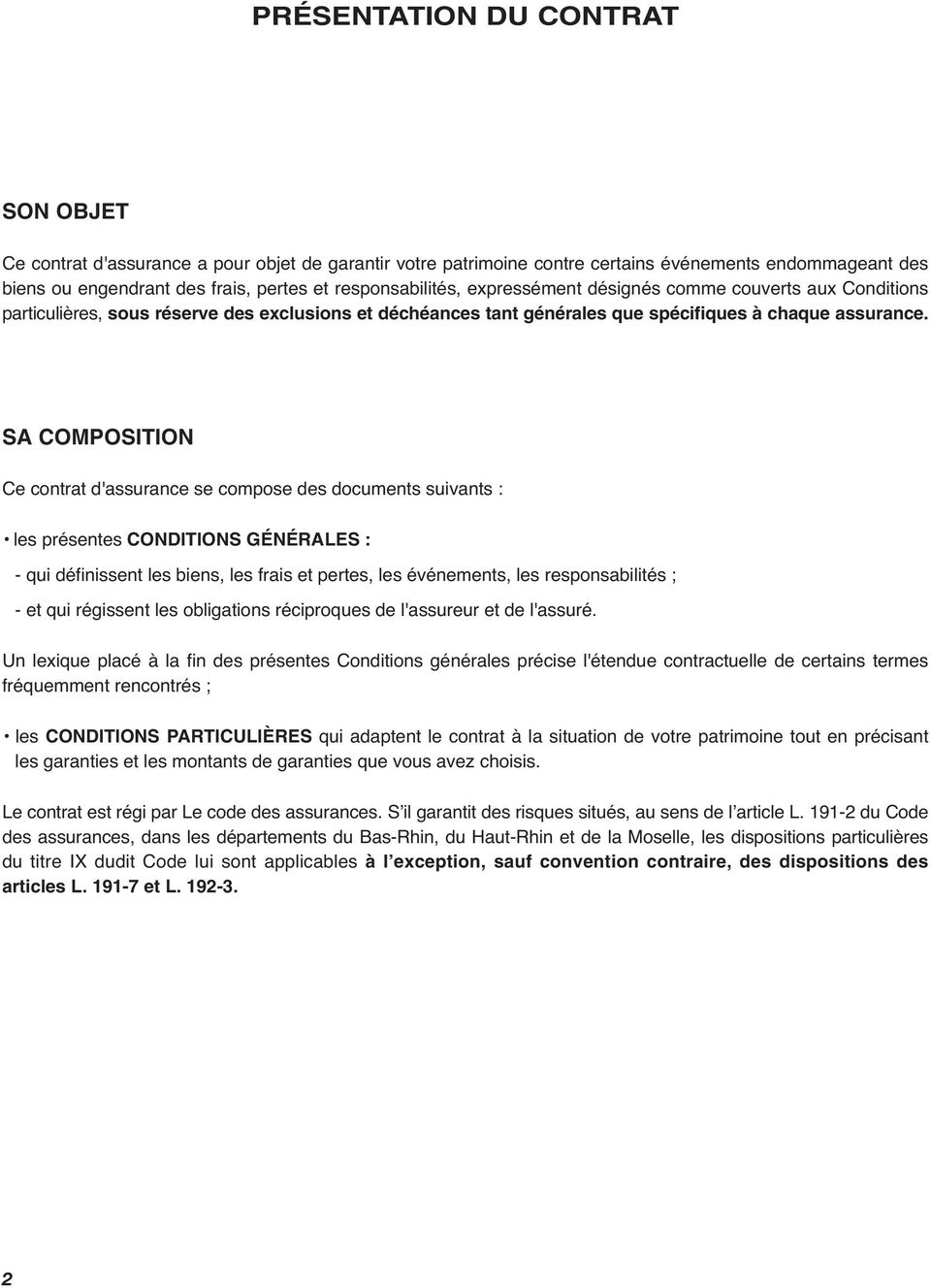 ENJEU P.N.E. CONTRAT D ASSURANCE MULTIRISQUE DES PROPRIÉTAIRES NON  EXPLOITANTS. C.G. 424 f. CONDITIONS GÉNÉRALES N 424 f - PDF Free Download