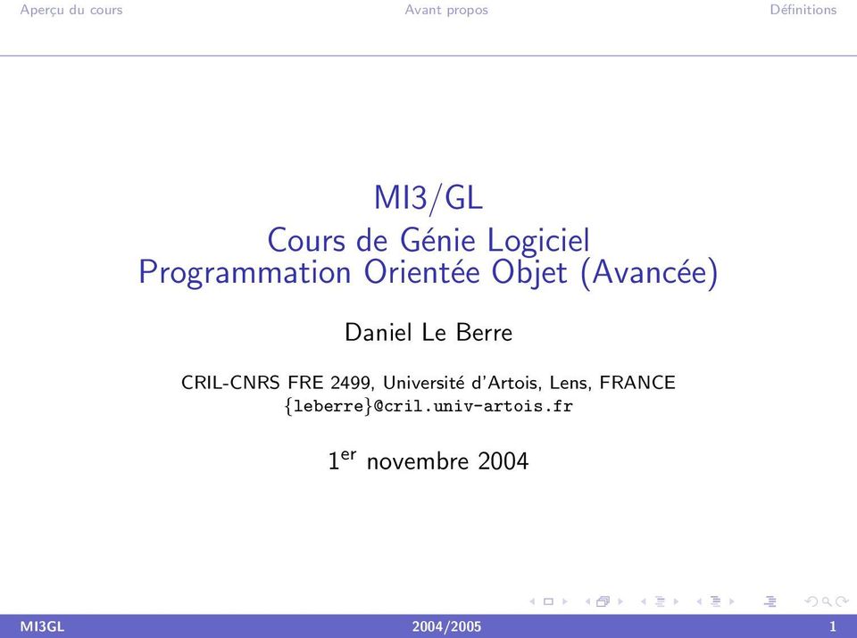 Le Berre CRIL-CNRS FRE 2499, Université d Artois, Lens,