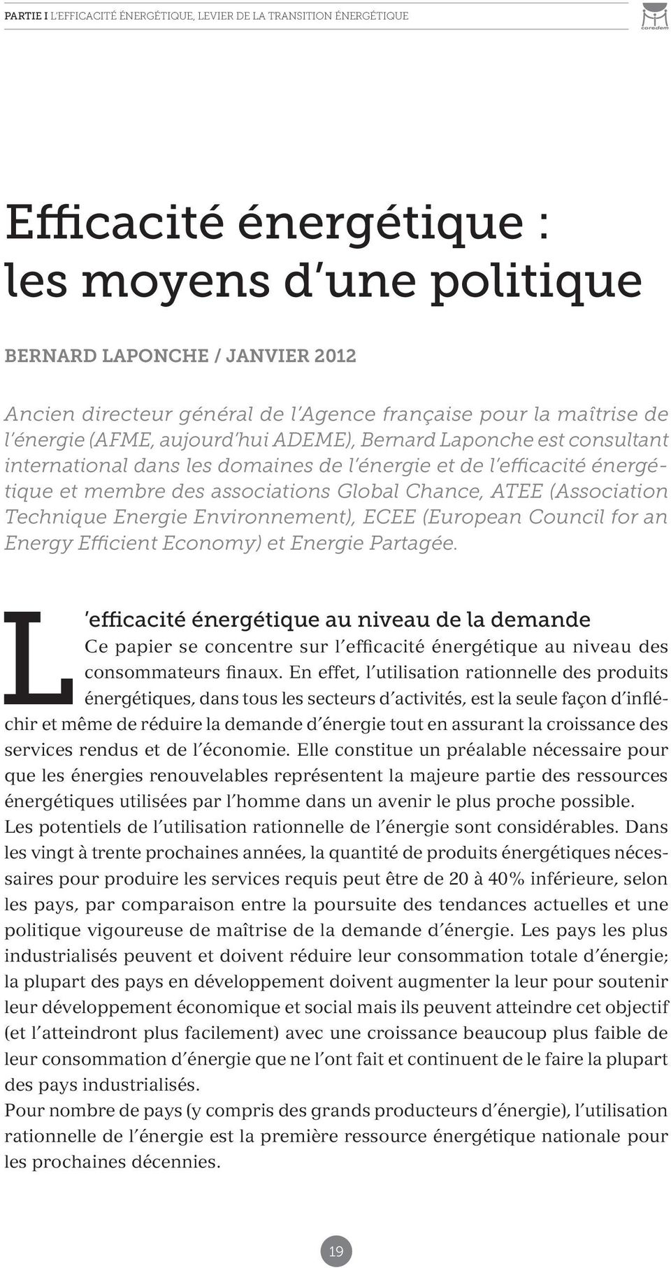 (European Council for an Energy Efficient Economy) et Energie Partagée.