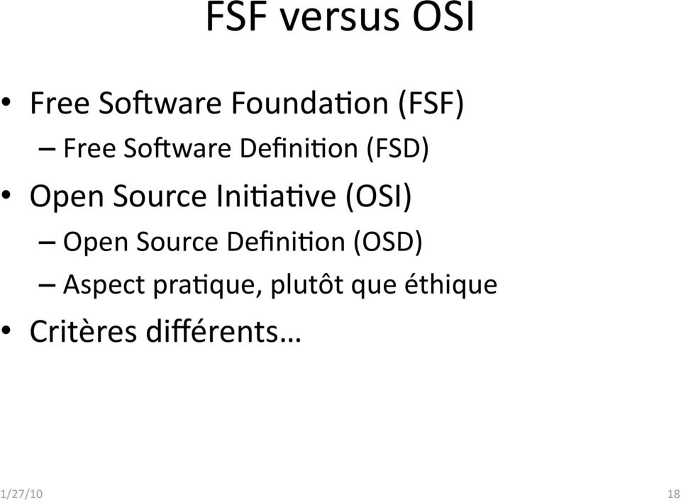 (OSI) Open Source DefiniAon (OSD) Aspect