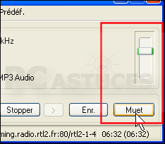 4. Vous pouvez à tout instant interrompre la lecture du flux audio en cliquant sur le bouton Stopper. 5. Pour écouter la station de nouveau, cliquez sur le bouton Jouer. 6.