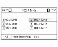 28 Radio CD 300 / CD 400 Appuyez sur le bouton s ou u pendant quelques secondes pour démarrer une recherche pour la prochaine station captable dans la bande de fréquence actuelle.