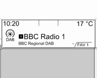 Radio 41 Les stations DAB sont repérées par le nom du programme à la place de la fréquence de diffusion.