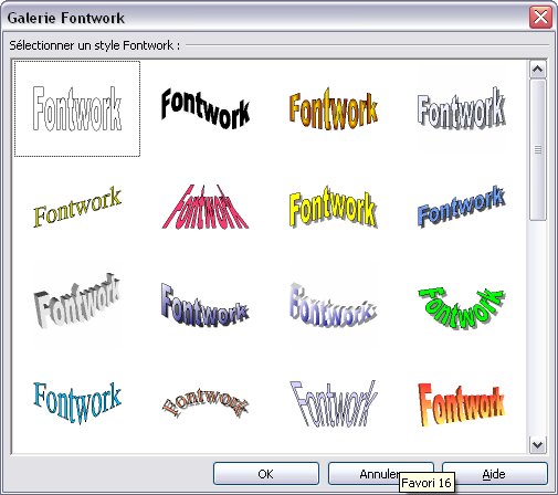 Ajouter un objet Fontwork Pour ajouter un objet Fontwork, vous devez tout d'abord cliquer sur l'icône «Afficher les fonctions de dessin» d'outils.