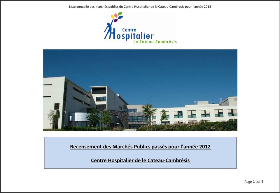 2012 Centre Hospitalier de