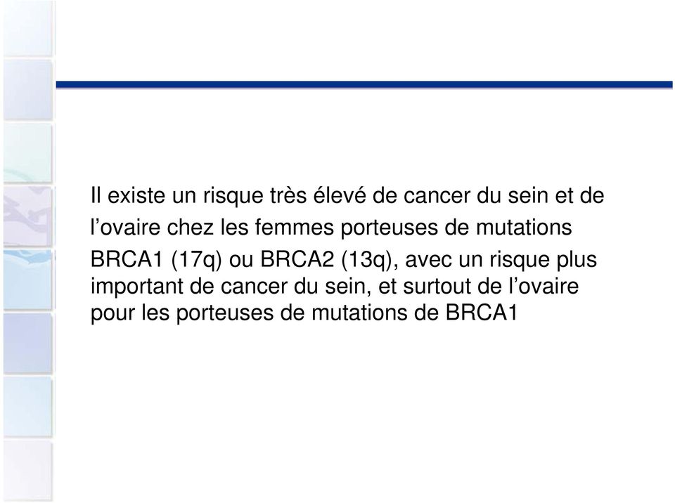 BRCA2 (13q), avec un risque plus important de cancer du