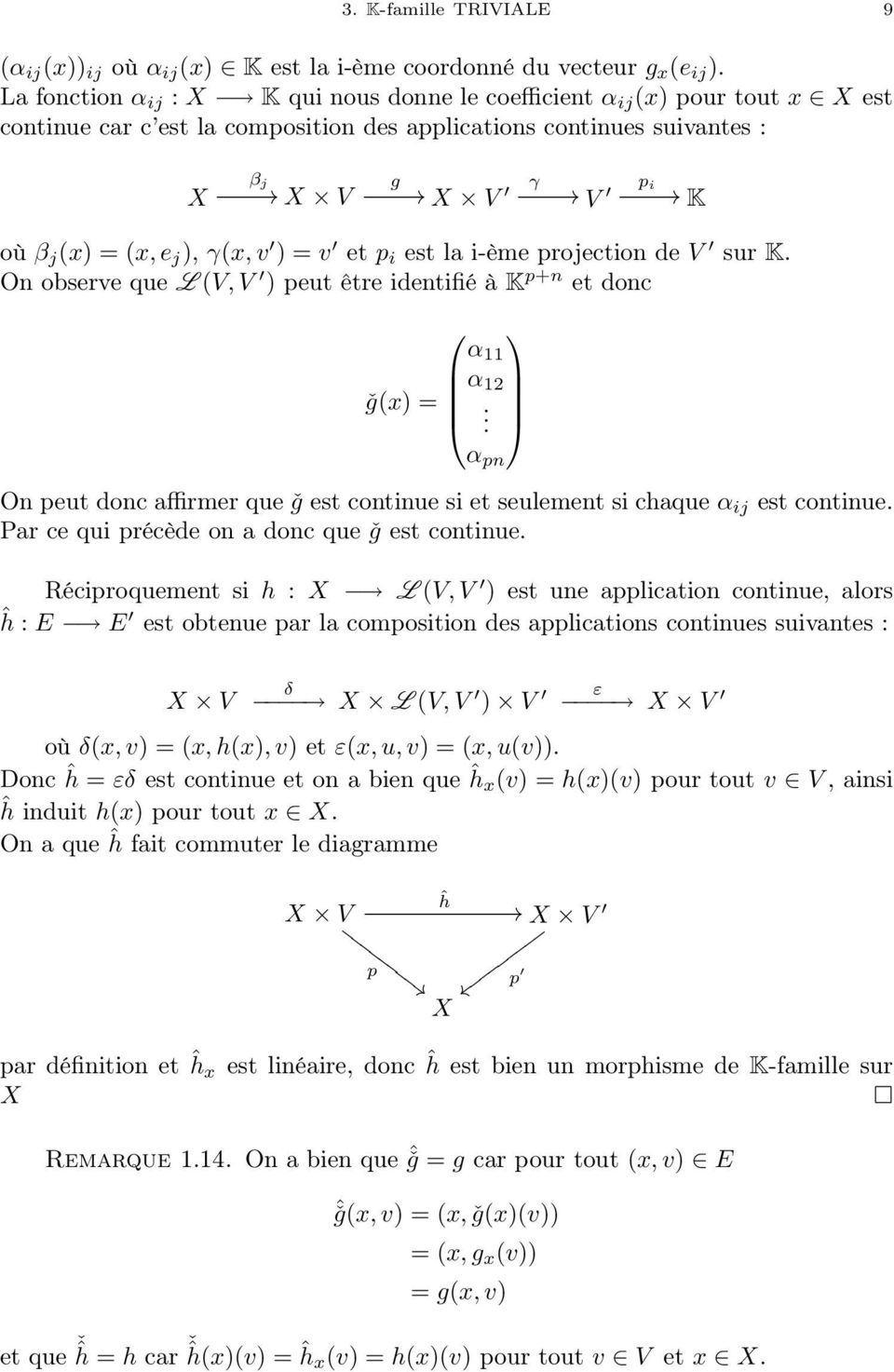 ), γ(x, v ) = v et p i est la i-ème projection de V sur K. On observe que L (V, V ) peut être identifié à K p+n et donc α 11 α 12 ǧ(x) =.