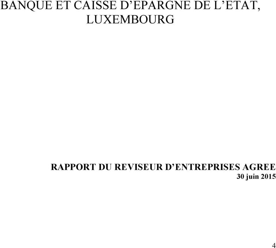 LUXEMBOURG RAPPORT DU
