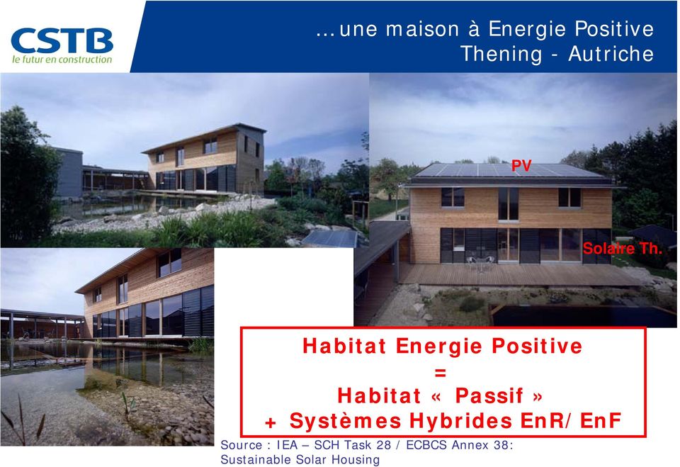 Habitat Energie Positive = Habitat «Passif» +