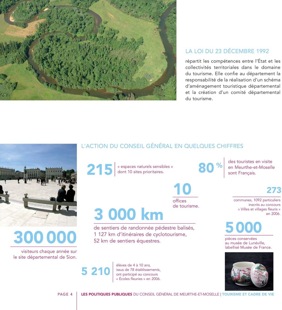 L'ACTION DU CONSEIL GÉNÉRAL EN QUELQUES CHIFFRES 300 000 visiteurs chaque année sur le site départemental de Sion. 215 «espaces naturels sensibles» dont 10 sites prioritaires.