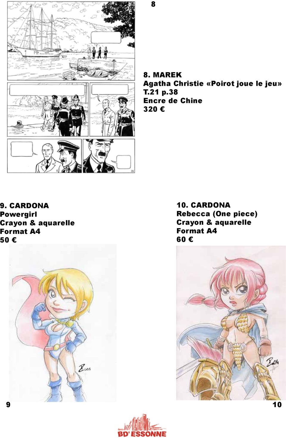 CARDONA Powergirl Crayon & aquarelle Format A4 50