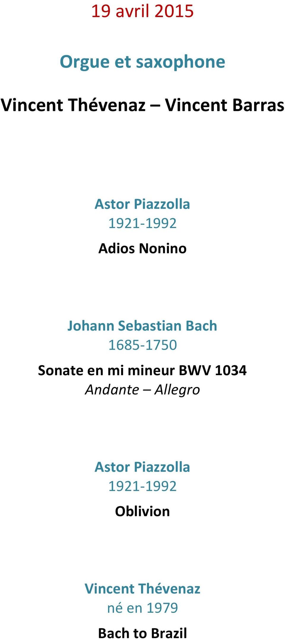 1685-1750 Sonate en mi mineur BWV 1034 Andante Allegro Astor