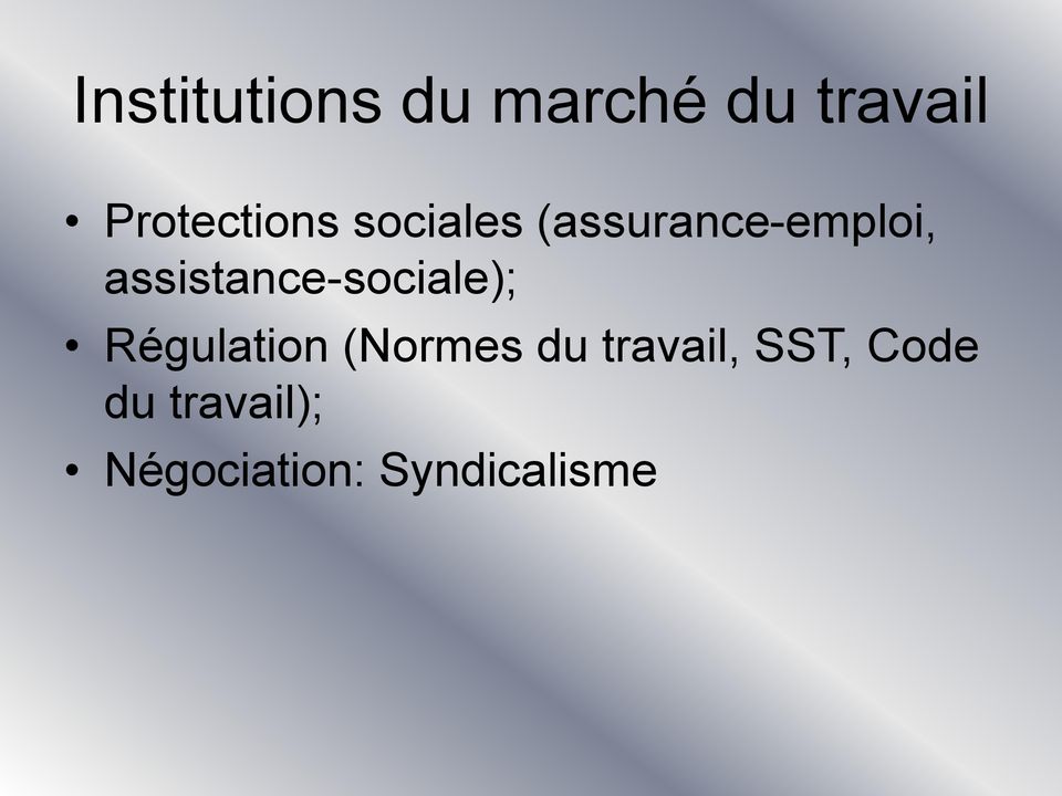 assistance-sociale); Régulation (Normes du