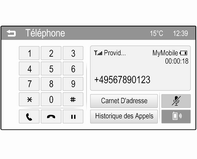 Téléphone 57 Pour répondre à l'appel, sélectionnez le bouton d'écran Accepter dans le message ou pressez le bouton 7 du volant.