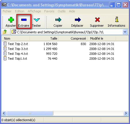 Le logiciel 7-Zip s'ouvre automatiquement avec le fichier car dans les options il a été réglé pour s'ouvrir automatiquement avec les types de dossier compressé qu'il supporte.