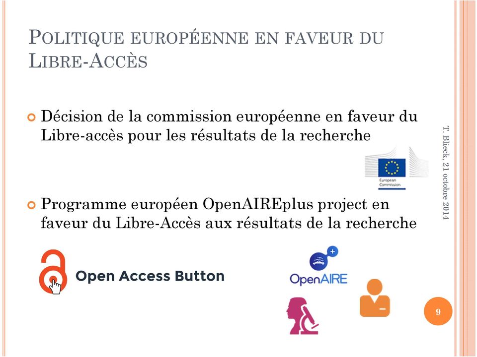 résultats de la recherche Programme européen OpenAIREplus
