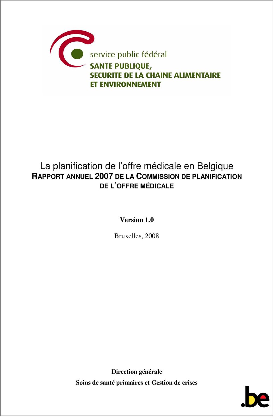 DE L OFFRE MÉDICALE Version 1.