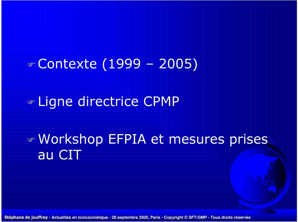 CPMP Workshop EFPIA