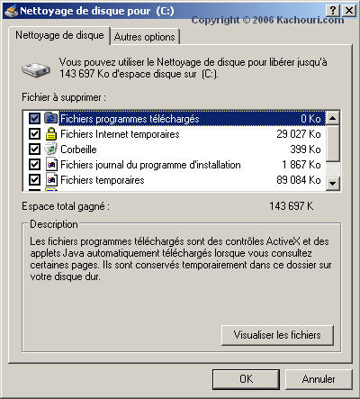 Nettoyage de disque dur avec Windows XP
