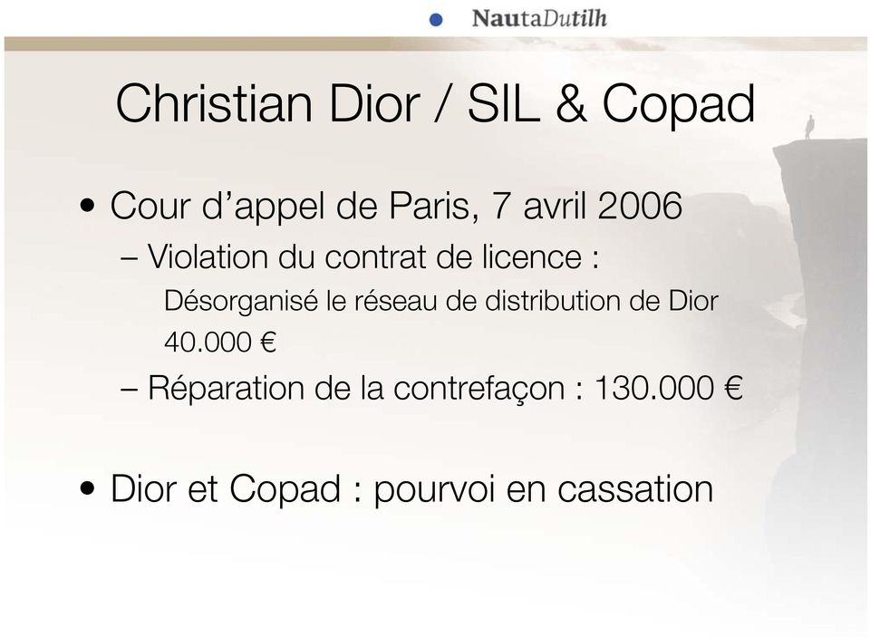 le réseau de distribution de Dior 40.