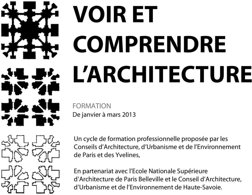 de Paris et des Yvelines, En partenariat avec l Ecole Nationale Supérieure d Architecture de